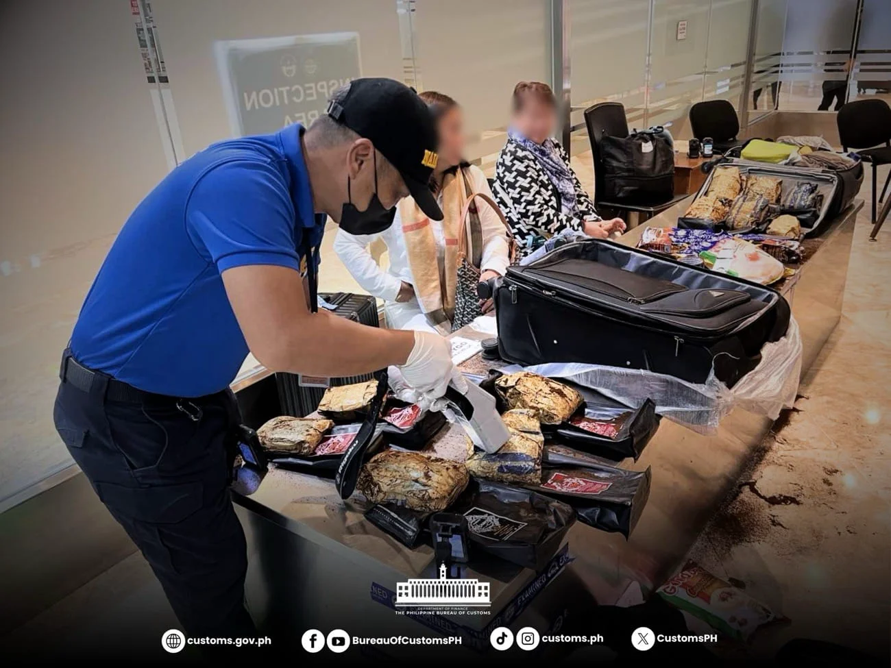 2 Pilipino Nahuli sa NAIA na may Halagang P56.6 Milyon na Shabu