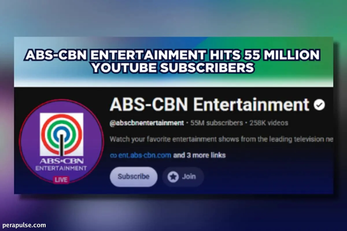 ABS-CBN Entertainment Reaches 55 Million YouTube Subscribers, Leading Southeast Asia