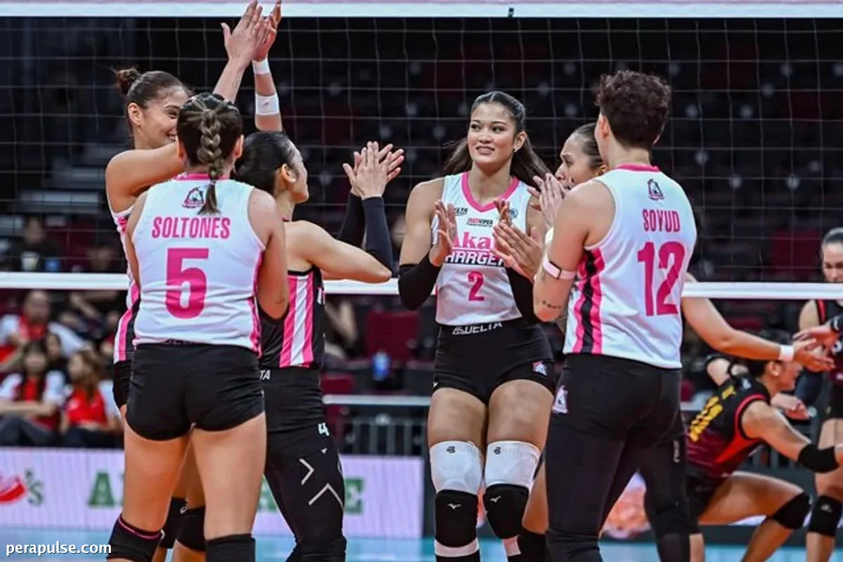 Akari Claims First PVL Victory by Stopping PLDT's Late Comeback