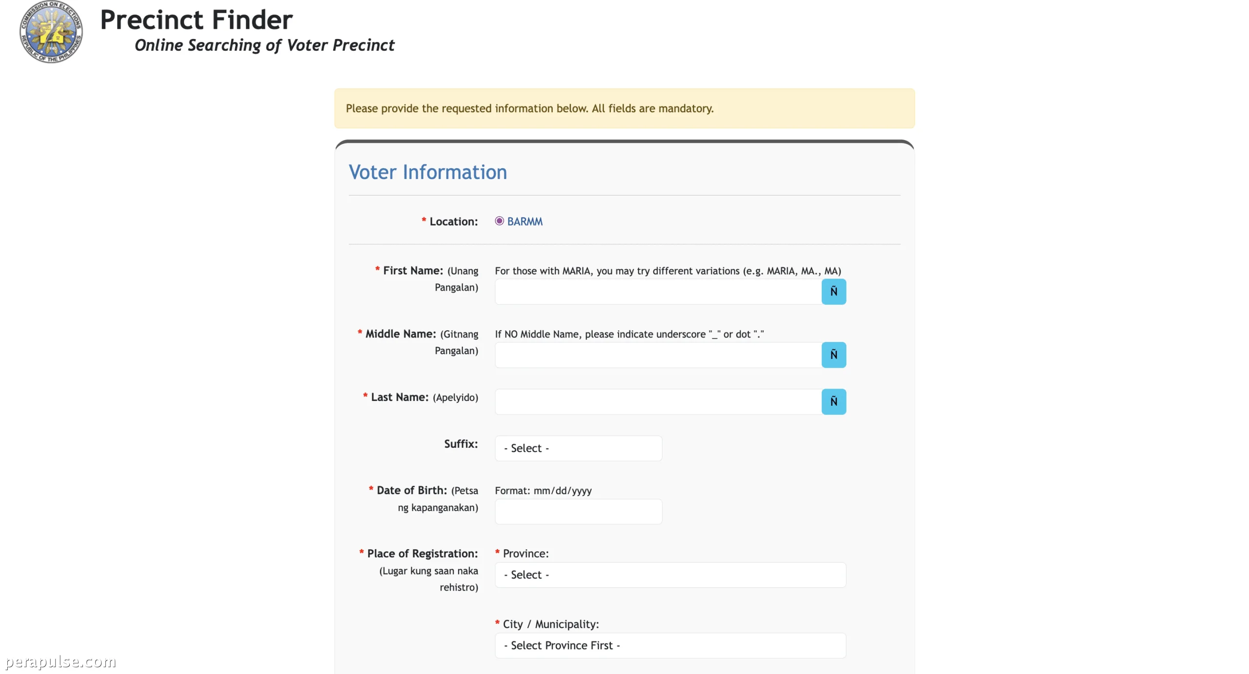 Comelec's Precinct Finder for BARMM Elections Now Accessible