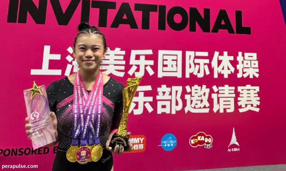 Nagniningning si Zoey Sangutan ng Davao sa mga Kompetisyon sa Gymnastics