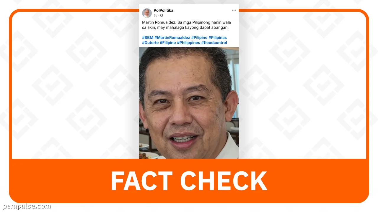 Fact Check: AI-Generated Video Misrepresents Romualdez's Senate Challenge
