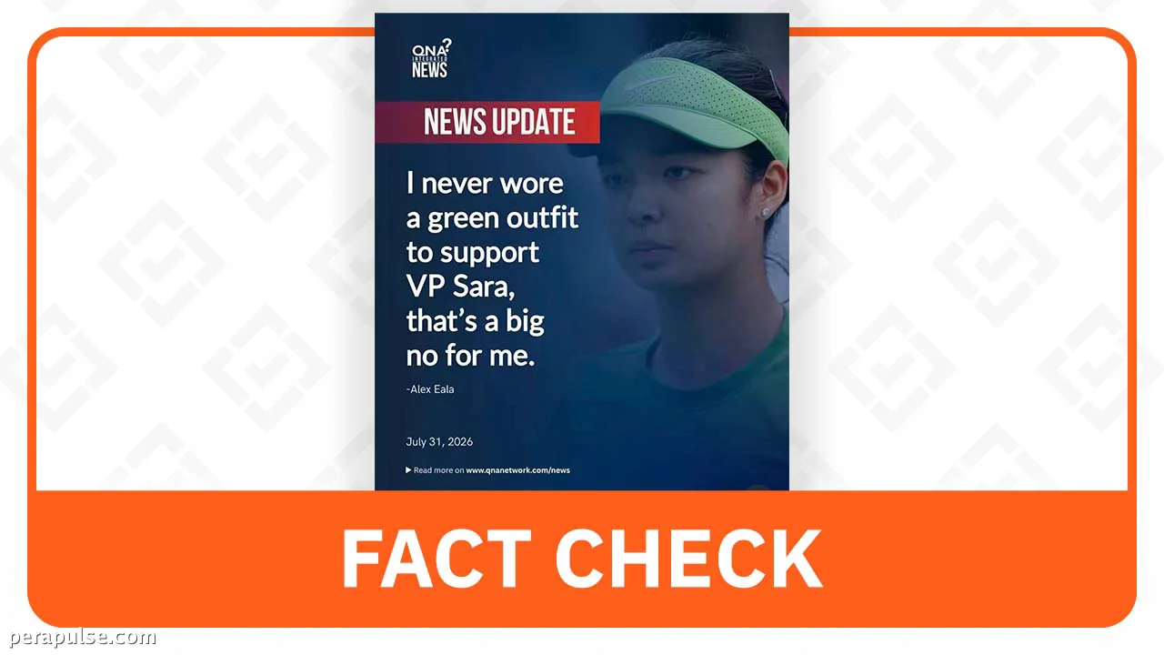 FACT CHECK: Ang Sipi ni Alex Eala Tungkol sa Berde na Kasuotan para kay VP Sara Duterte ay Peke