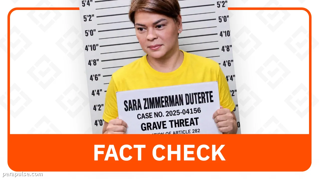 FACT CHECK: Walang police mugshot si VP Sara Duterte; ang mga larawan ay AI-generated