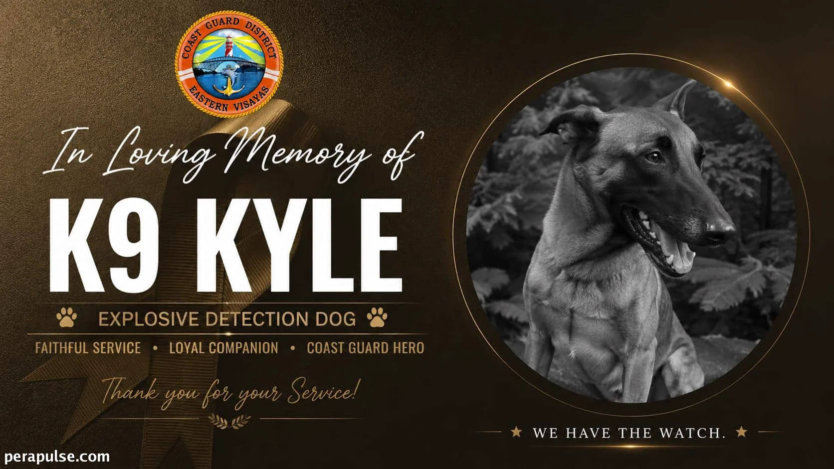 Paalam, Kyle: Ang Eastern Visayas Coast Guard ay Nagluluksa sa K9 Service Dog
