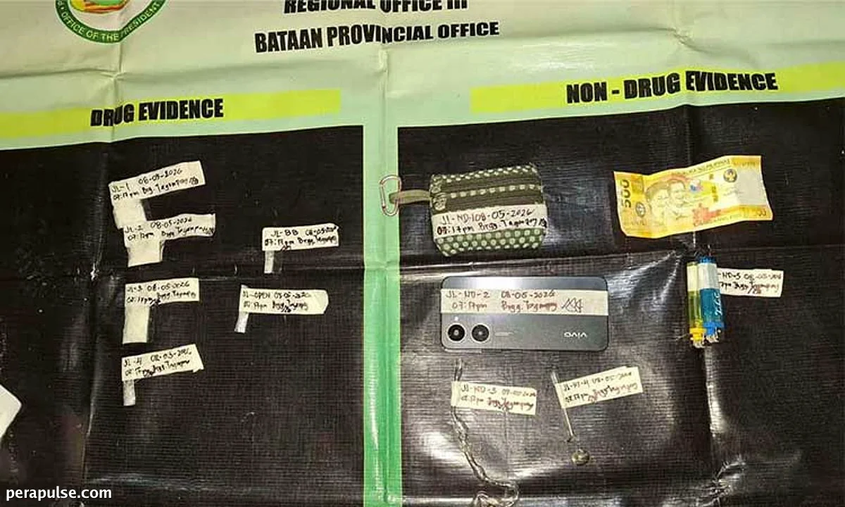 Apat na Nahuli sa Drug Bust sa Bataan