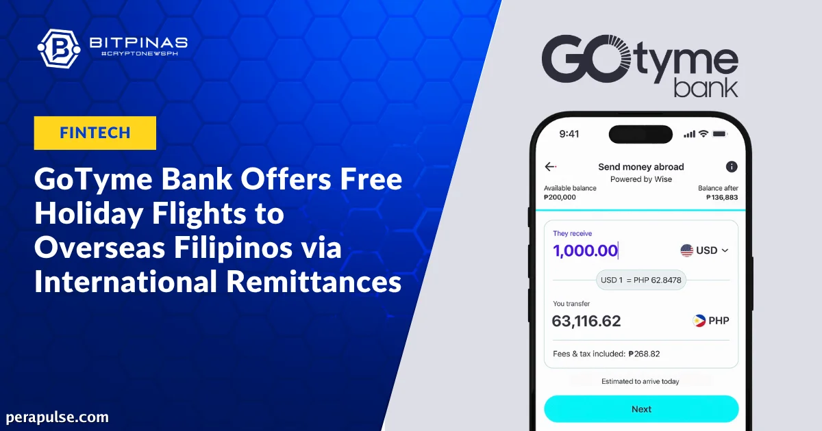 GoTyme Bank Launches Promo for Free Flights for Overseas Filipinos via Remittances