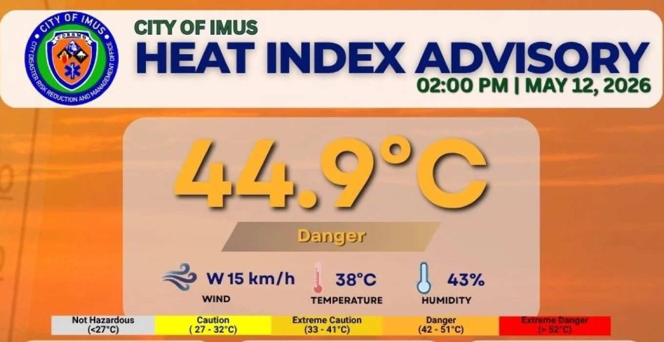 Imus City Heat Index Soars to Alarming 44.9°C Amid Heatwave