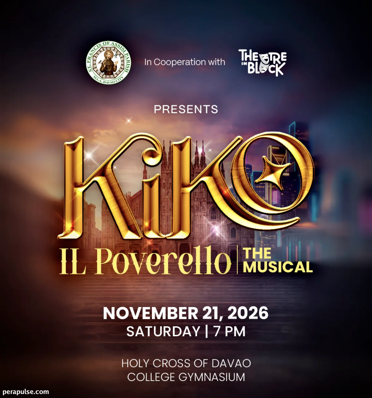 ‘KIKO: Il Poverello’ Magkakaroon ng Premier sa Davao City sa Nobyembre