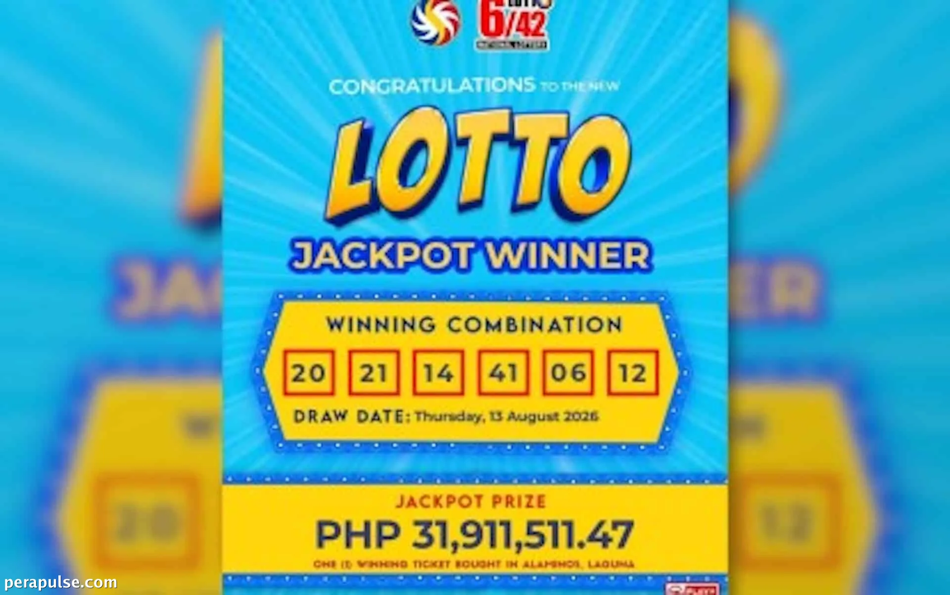Nanalo ang Bettor ng Laguna ng P31.9-M Lotto Jackpot sa Kapana-panabik na Draw