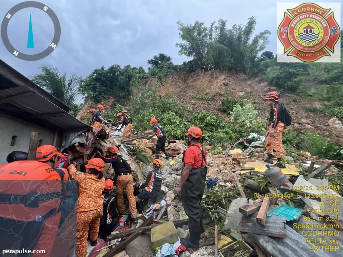Landslide sa Cebu City Kumitil ng Tatlong Buhay, Isang Nakaligtas ang Naiwan sa Pagdadalamhati