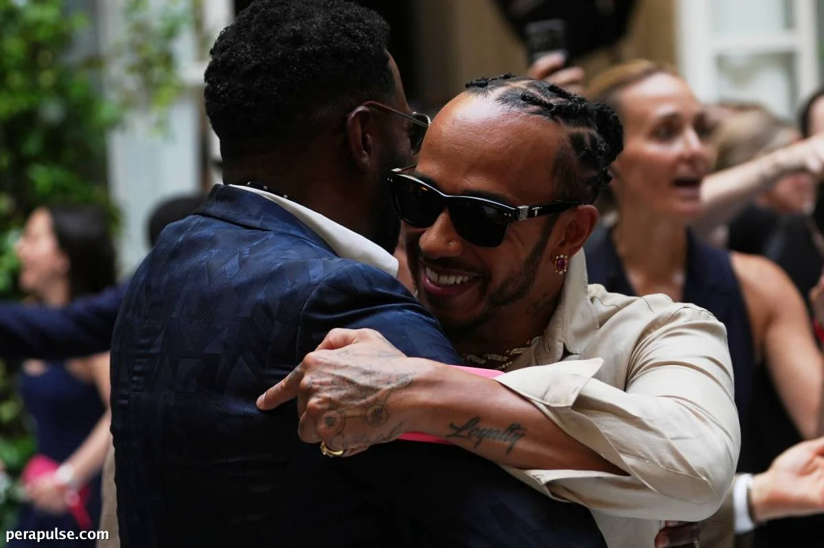 Lewis Hamilton, Colman Domingo Attend Ralph Lauren's Milan Show