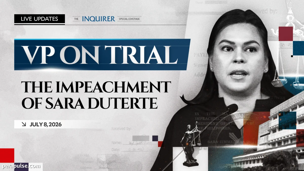 LIVE UPDATES: Impeachment Trial of VP Sara Duterte | July 8, 2026