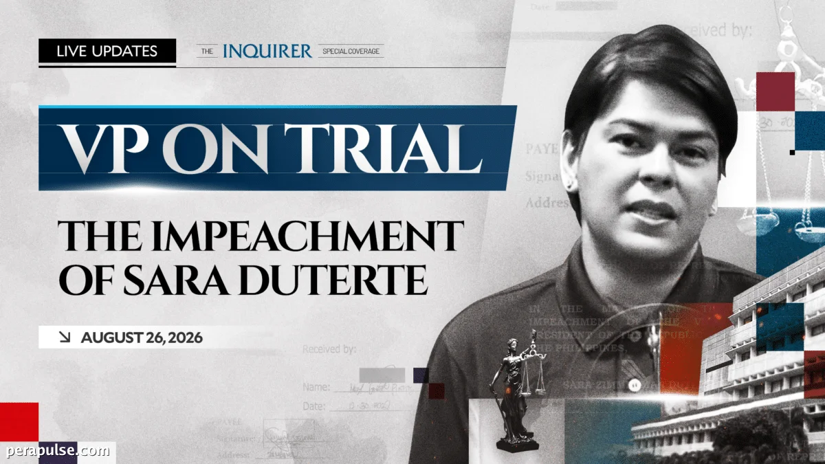 LIVE UPDATES: Pagsubok sa Impeachment ni Sara Duterte | Aug. 26, 2026