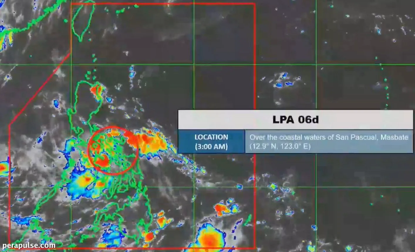 LPA Papalapit sa Lupa, Nagdadala ng Ulan sa Visayas at Timog Luzon