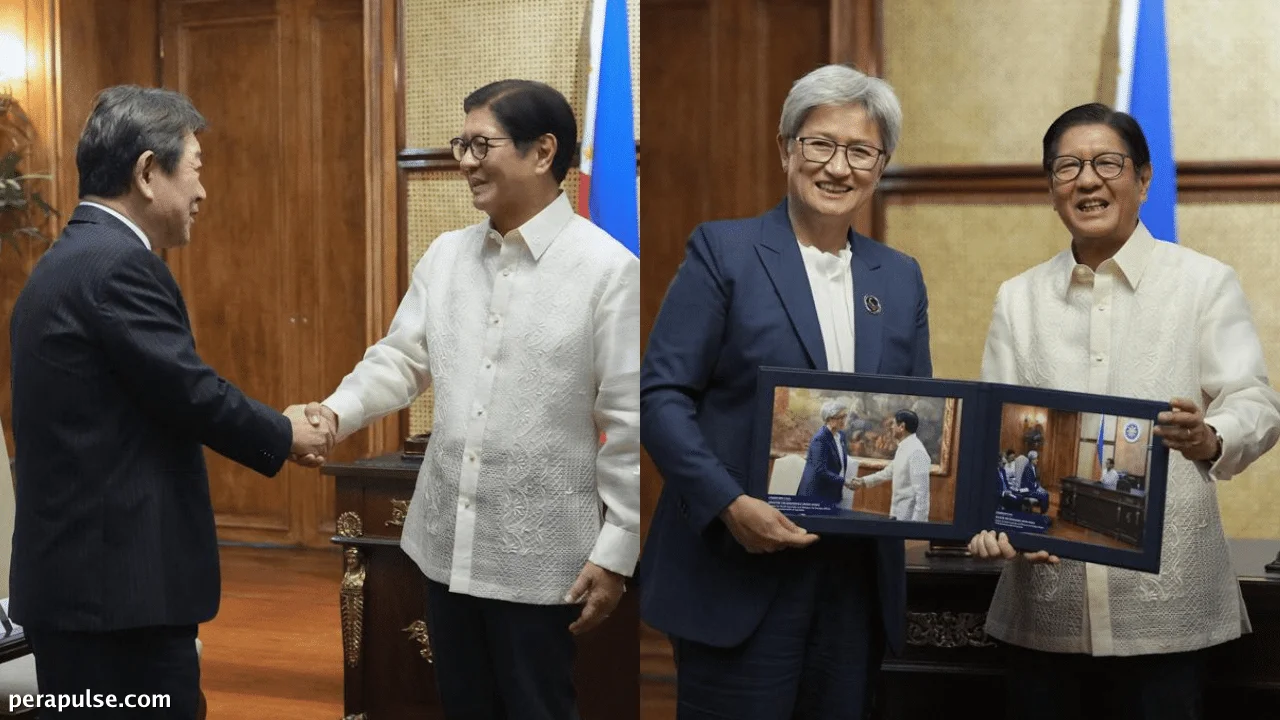 Marcos Welcomes Japan and Australia Foreign Ministers at Malacañang