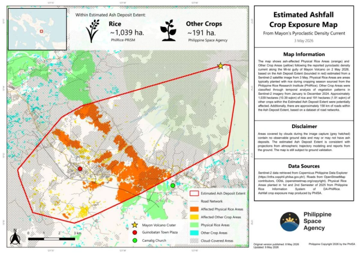 Mayon Volcano Eruption Devastates Over 1,000 Hectares of Crops