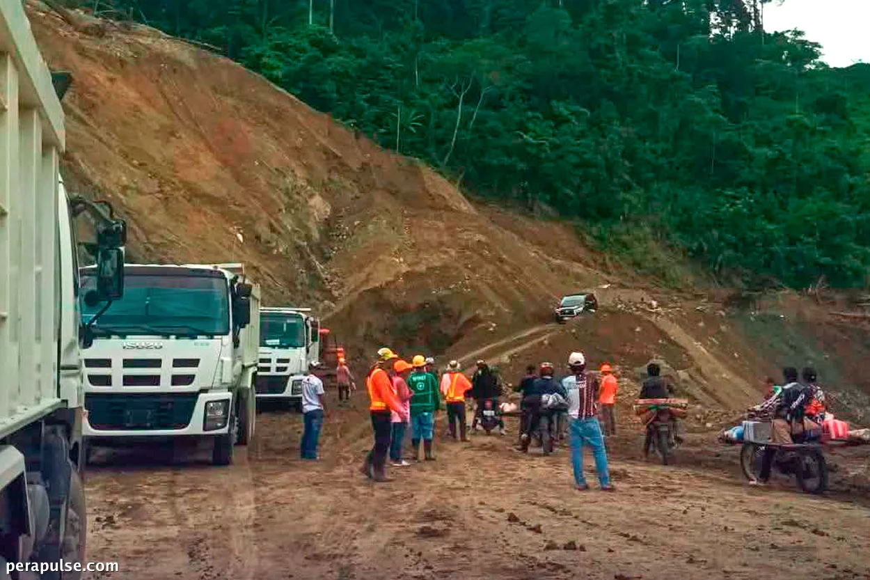 Nangangailangan ng Panganib ang mga Motorista sa Sira na San Fernando – Talaingod Highway