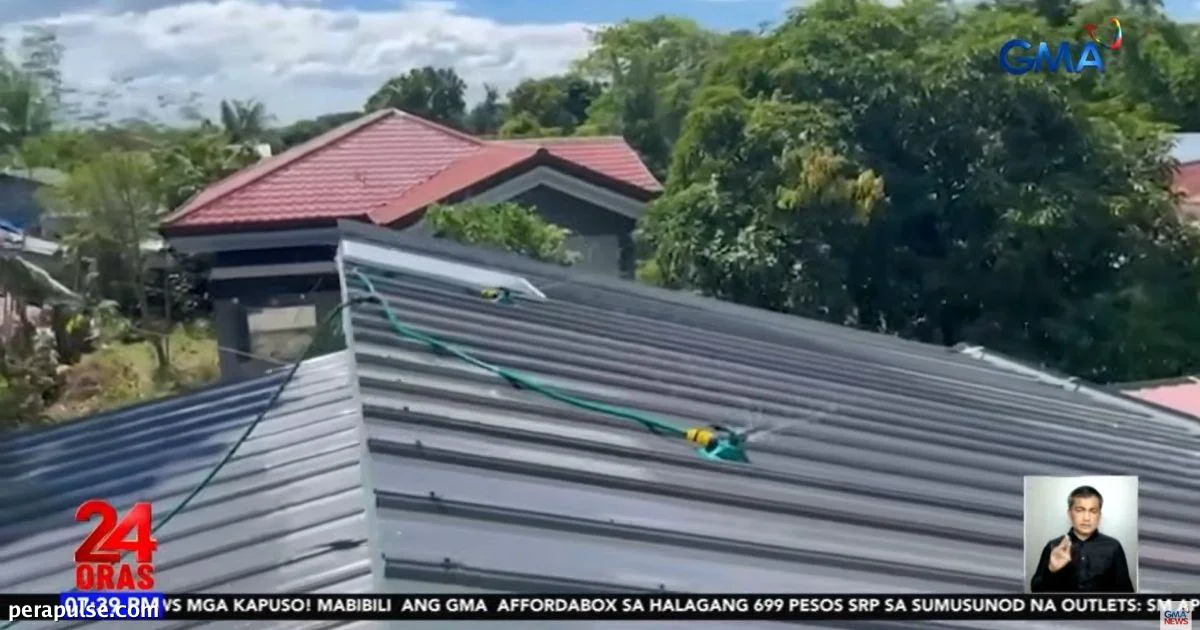 Nueva Ecija Family Installs Roof Water Sprinkler to Combat Super El Niño Heat