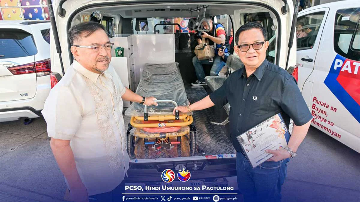 PCSO Sends Patient Transport Vehicles to Albay Amid Mayon Volcano Eruptions