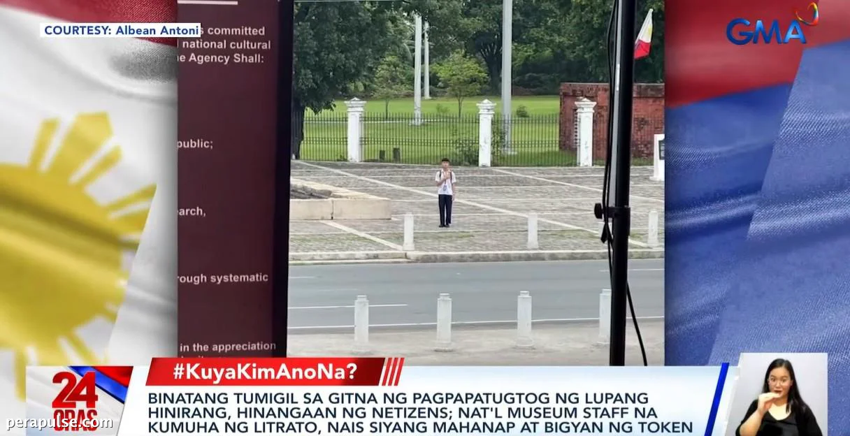 Estudyante Nakakuha ng Papuri Online para sa Pagt honoring sa Pambansang Awit ng Pilipinas
