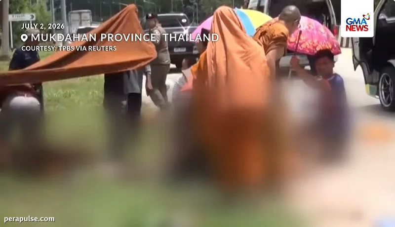 Thai Monks' Procession Tragedy: Pickup Truck Driven by 11-Year-Old Claims 10 Lives