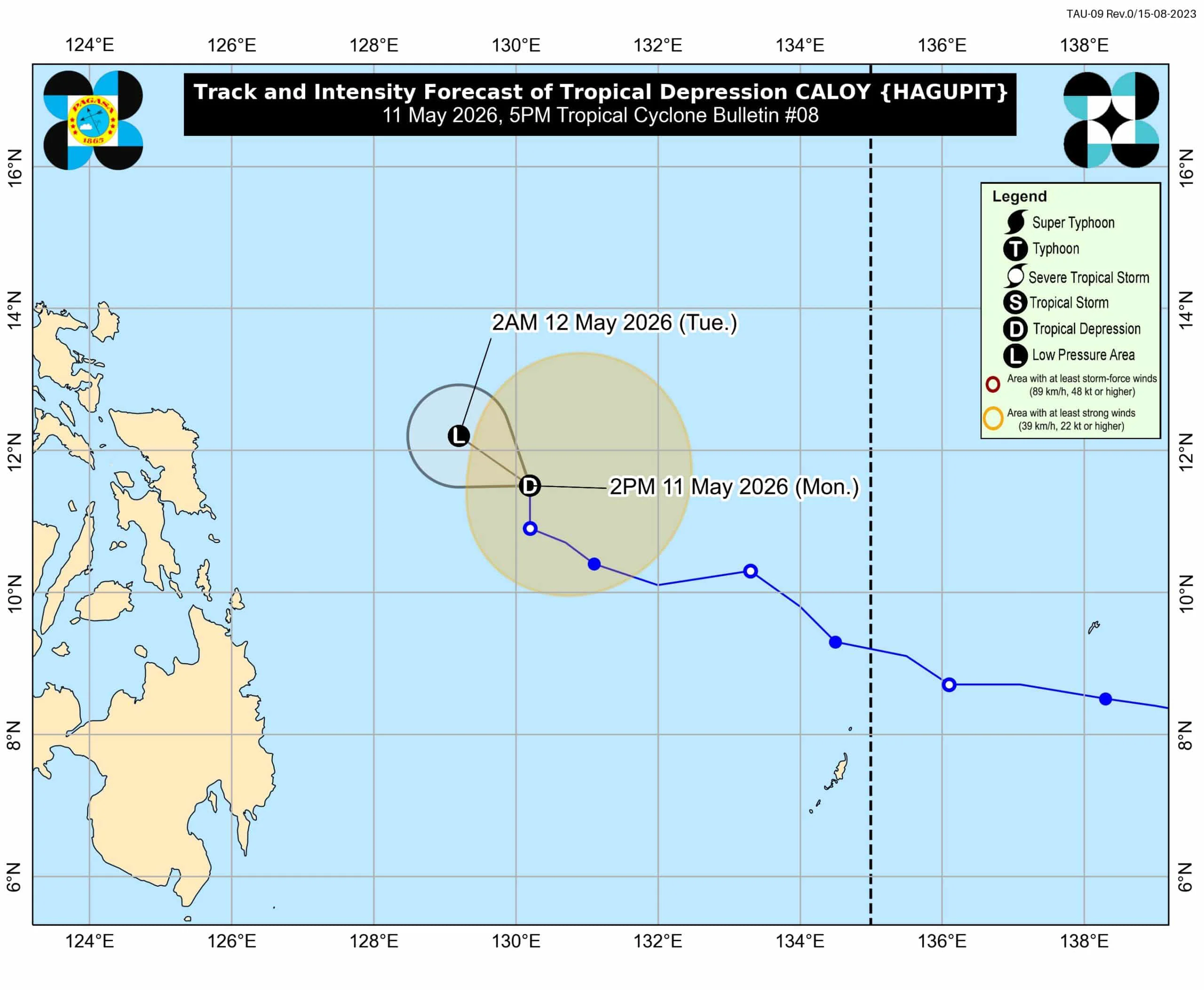 Tropical Depression Caloy Brings Rain to Eastern Visayas, Heat Continues in West