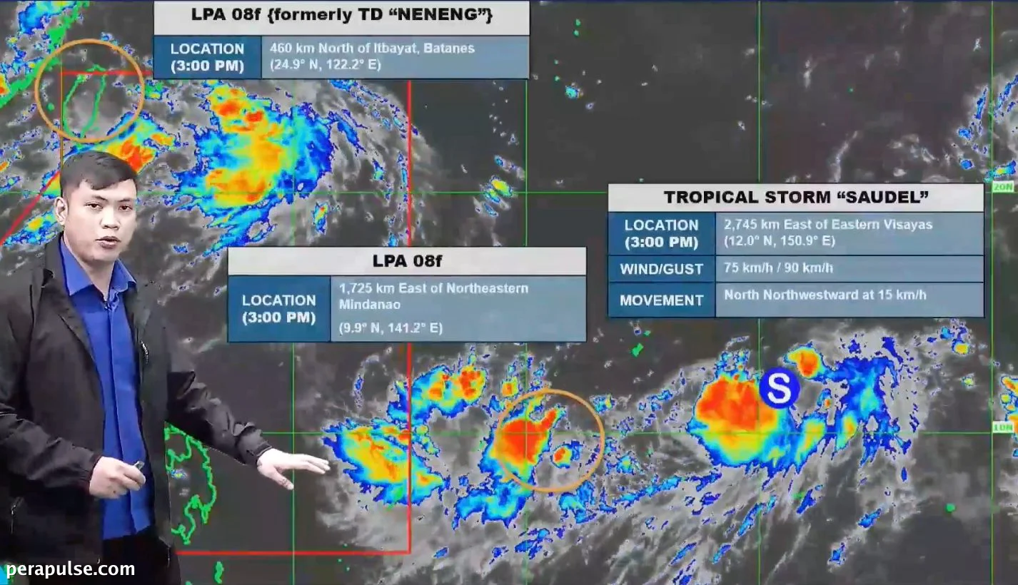 Tropical Depression Neneng Downgraded to LPA, Exits PAR as Monsoon Conditions Ease