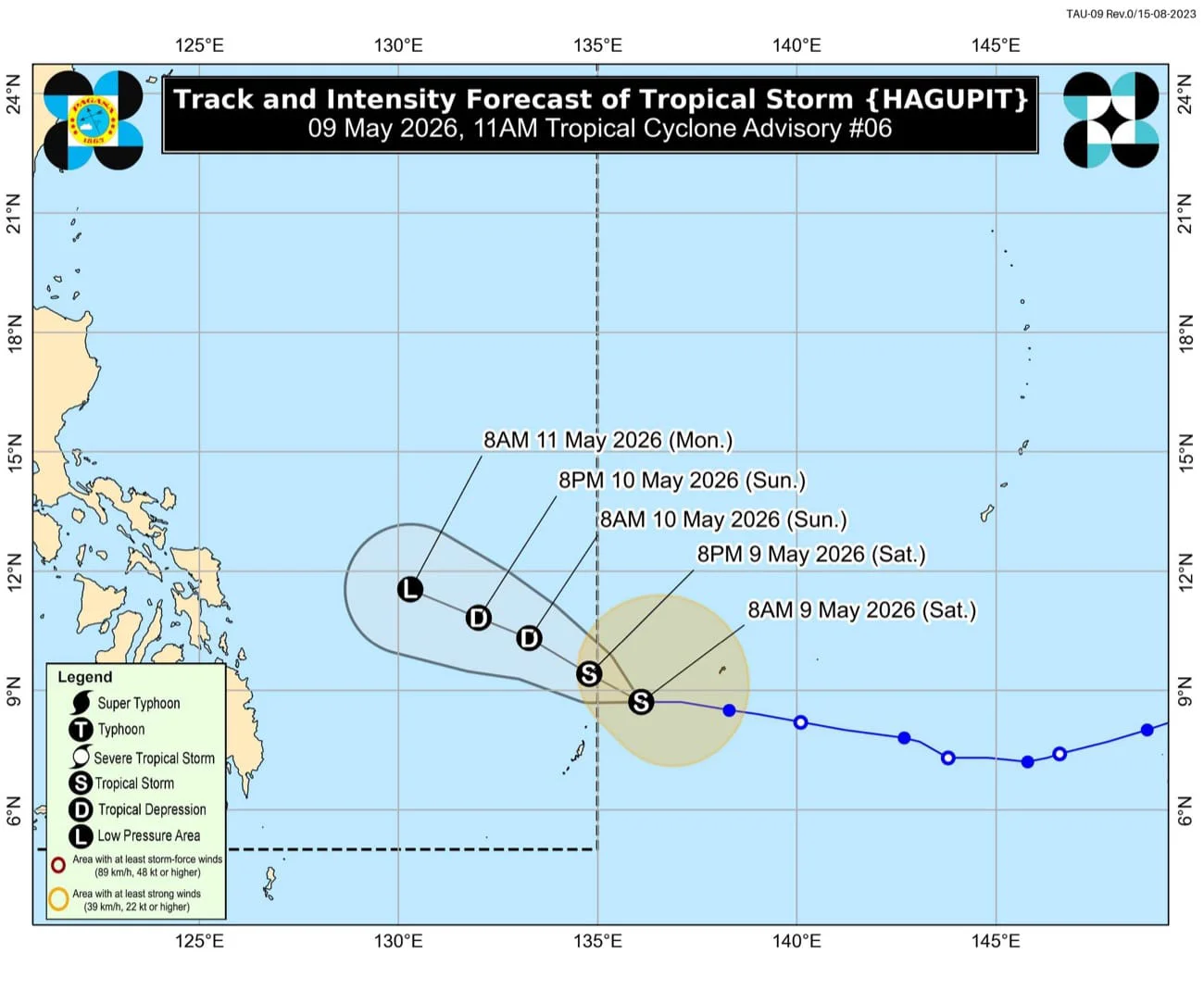Tropical Storm Hagupit Weakens, Expected to Enter PAR on Saturday