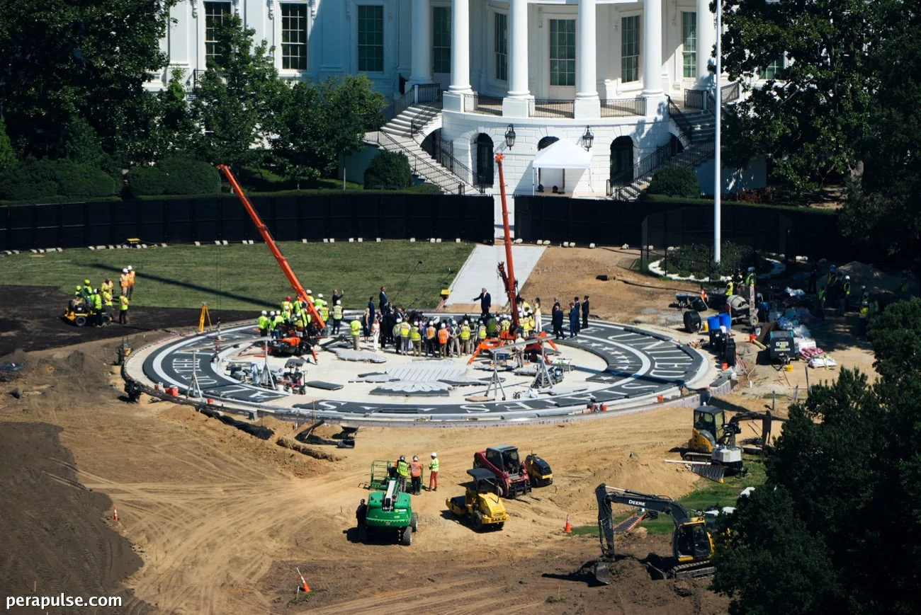 Ipinakita ni Trump ang Bagong Helipad sa White House sa Gitna ng Patuloy na mga Proyekto sa Konstruksyon