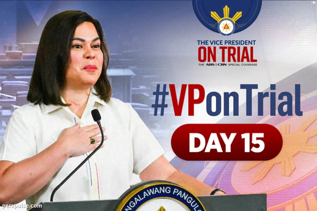 Pagsubok sa Impeachment ni Pangalawang Pangulo Sara Duterte: Mga Update sa Araw 15