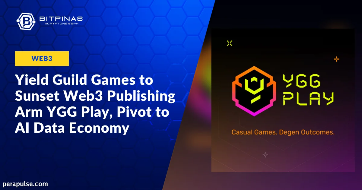 Ang Yield Guild Games ay Magwawakas ng YGG Play, Magtutuon sa AI Data Economy